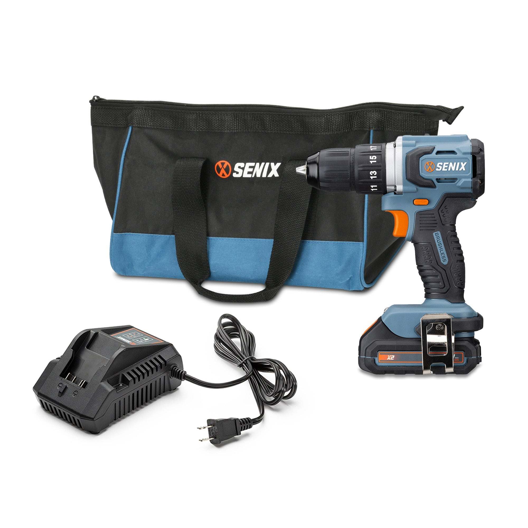 SENIX PDDX2-M2 20V Brushless Drill Driver Kit