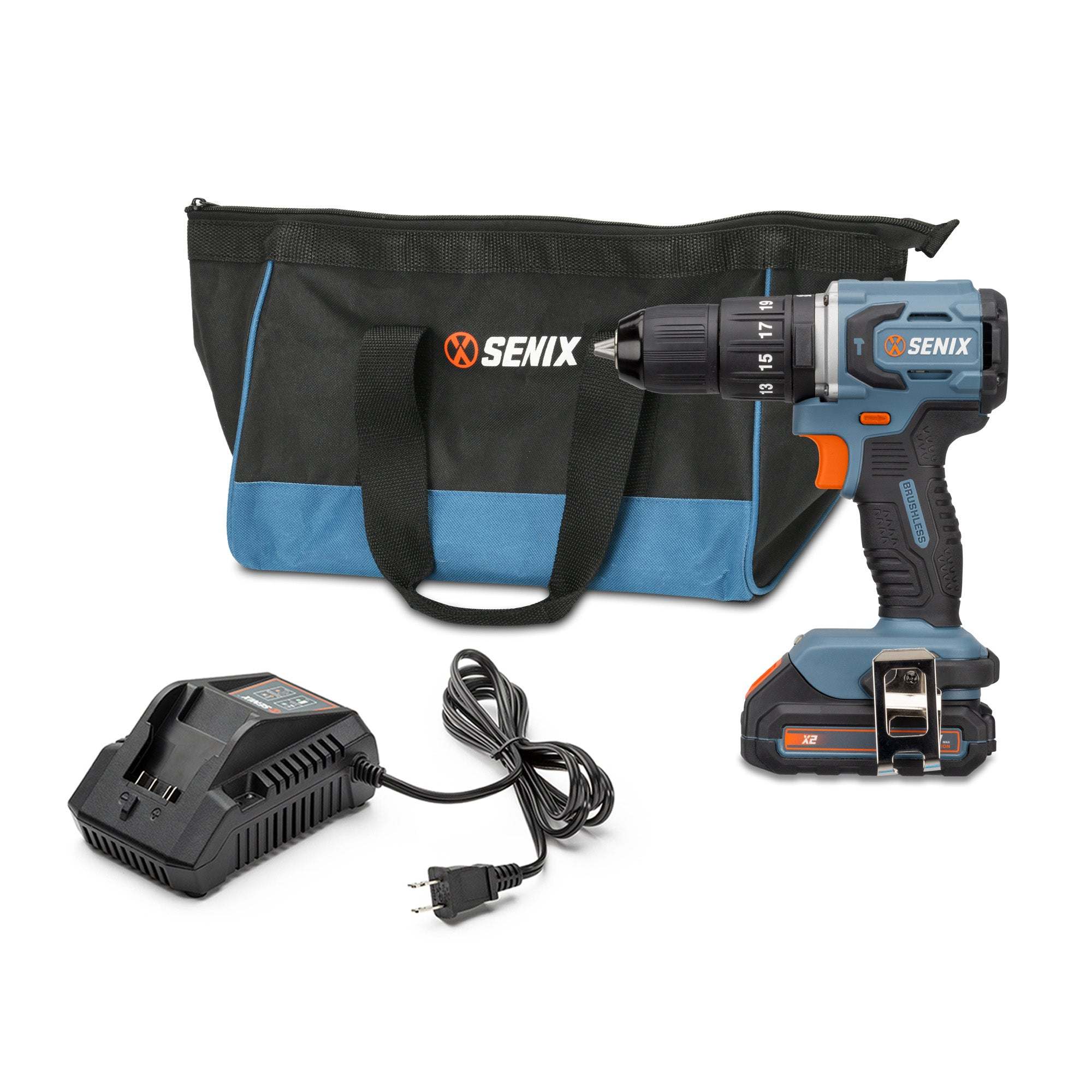 SENIX PDHX2-M2 20V Brushless Hammer Drill Kit