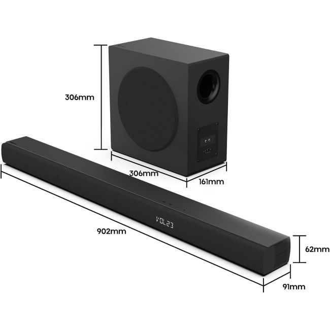 Hisense 3.1 Channel 480W Soundbar with Wireless Subwoofer (HS3100)