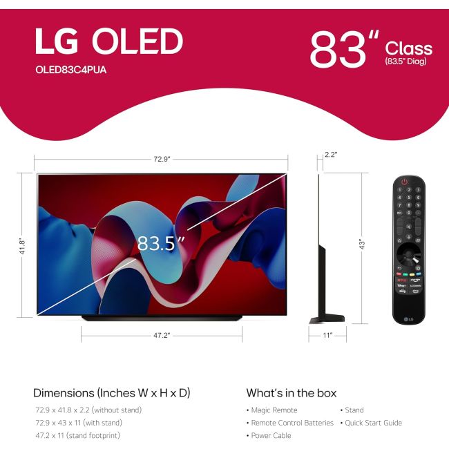 LG 83" OLED C4 4k Smart TV