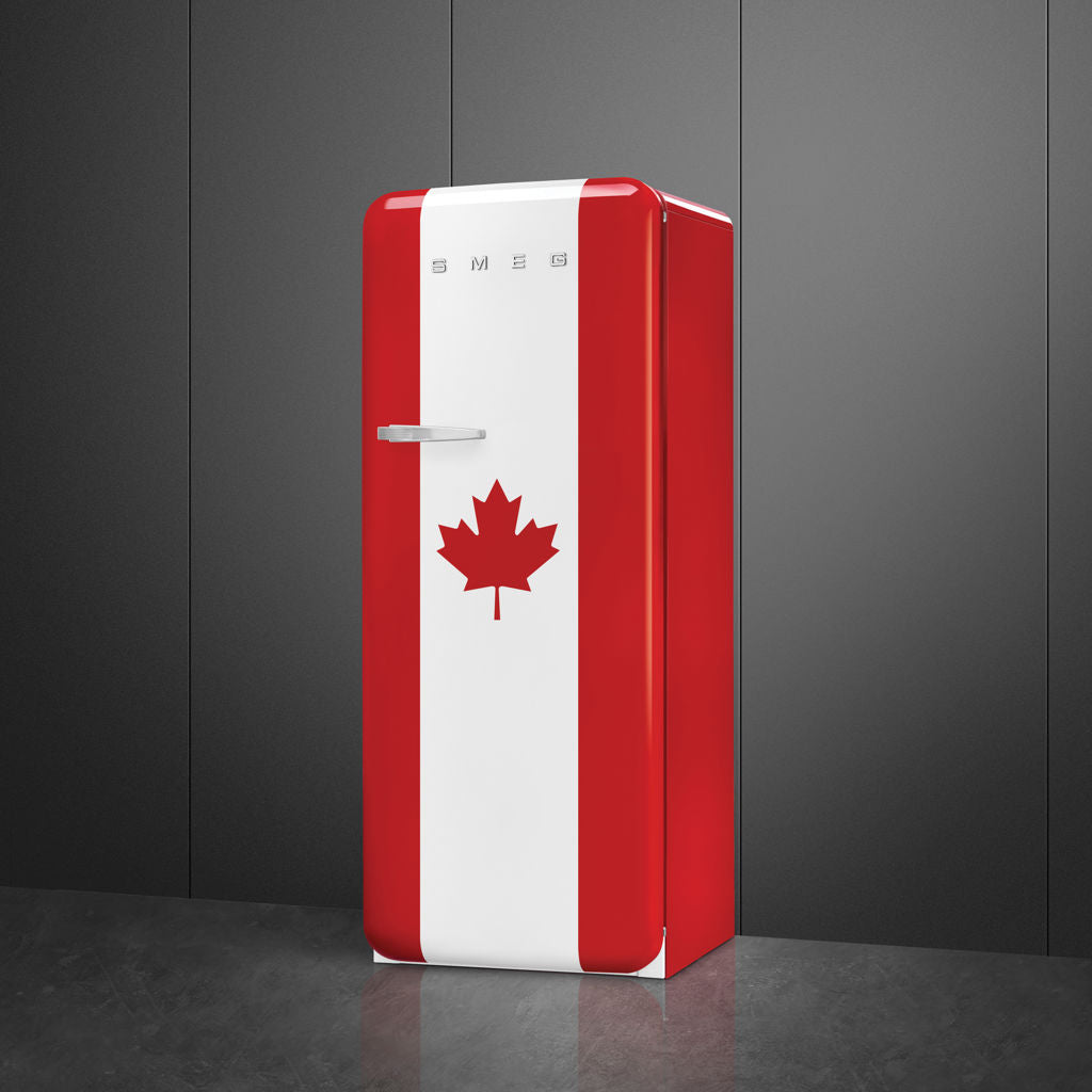 Smeg 24" 50's Retro Style Refrigerator — Canadian Flag Edition (open-box)