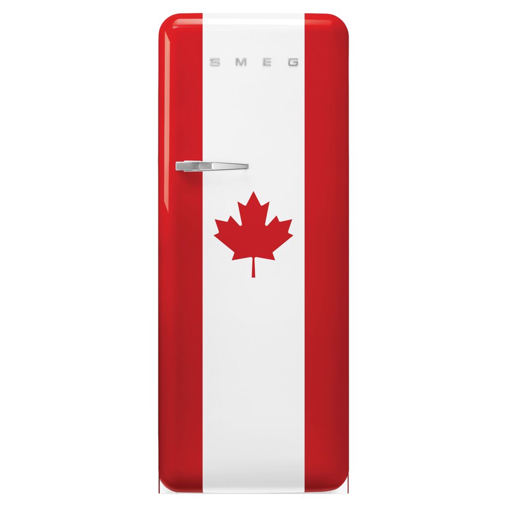 Smeg 24" 50's Retro Style Refrigerator — Canadian Flag Edition (open-box)