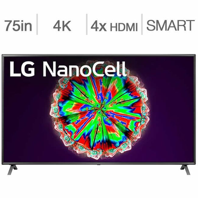 LG 75 inch Smart NanoCell 4K HDR TV